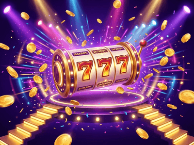 Luxury online casino interface with golden slot machines and botanical details